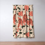 Chinese Tigers Retro Floral Pattern Window Curtain Gallery Image 3