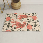 Chinese Tigers Retro Floral Pattern Rug Gallery Image 1