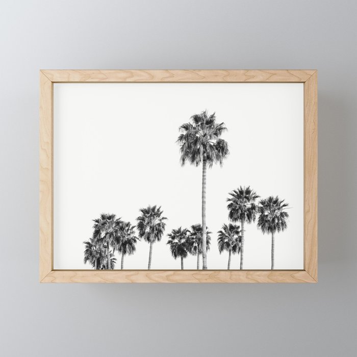 Los Angeles Palm Trees - Black and White Photography Mini Art Print Gallery Image 1