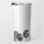 Los Angeles Palm Trees - Black and White Photography Travel Mug Gallery Image 3