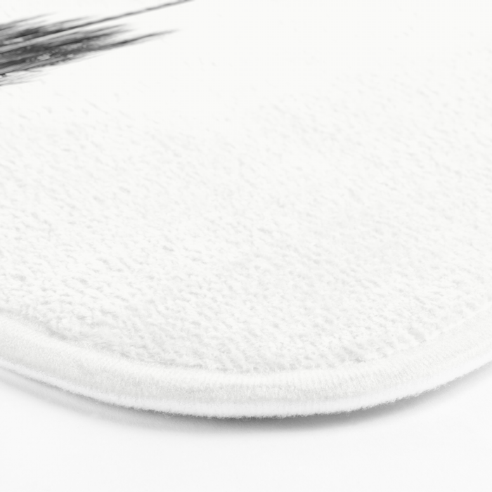 Los Angeles Palm Trees - Black and White Photography Bath Mat Gallery Image 3