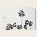 Los Angeles Palm Trees - Black and White Photography Cutting Board Gallery Image 1