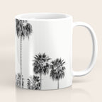 Los Angeles Palm Trees - Black and White Photography Coffee Mug Gallery Image 1