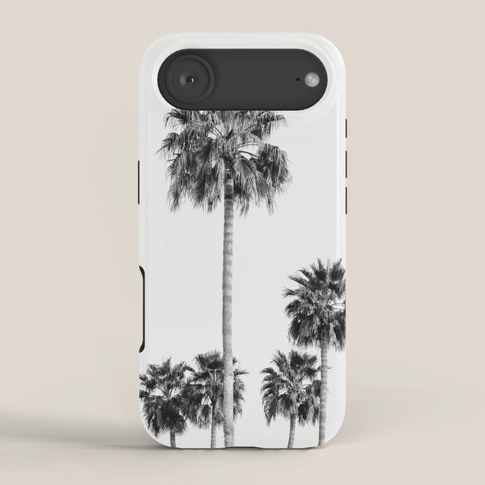 Los Angeles Palm Trees - Black and White Photography iPhone Case Gallery Image 2