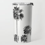 Los Angeles Palm Trees - Black and White Photography Travel Mug Gallery Image 2