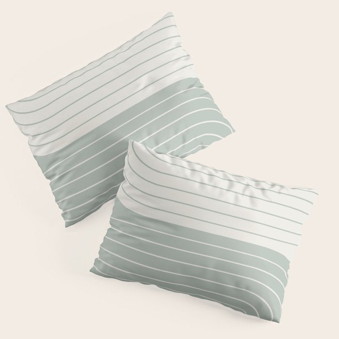 Two Tone Line Curvature LIII Pillow Sham Gallery Image 1
