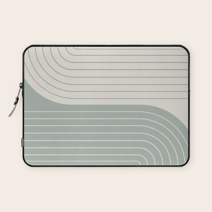 Two Tone Line Curvature LIII Laptop Sleeve Gallery Image 1