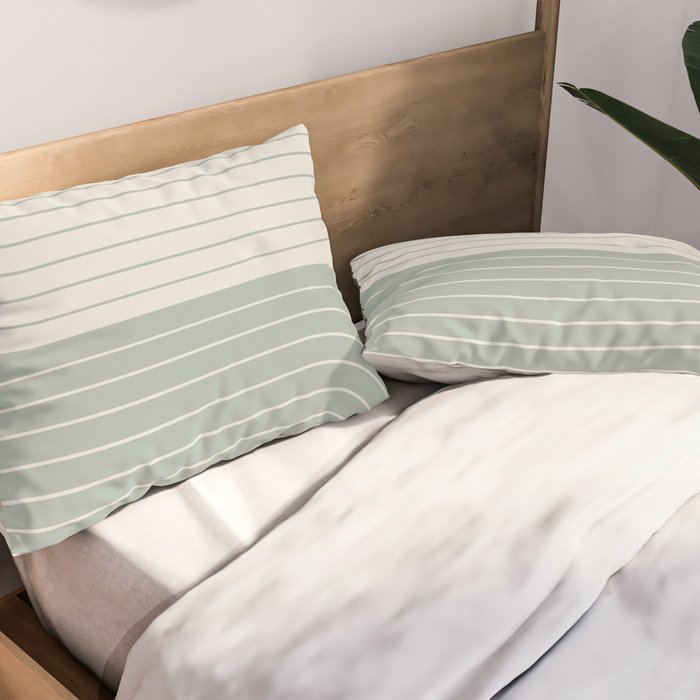 Two Tone Line Curvature LIII Pillow Sham Gallery Image 2