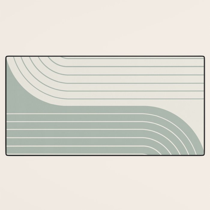 Two Tone Line Curvature LIII Desk Mat Gallery Image 3