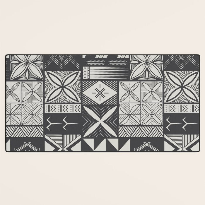 UrbanNesian Grey Maluelue Siapo and Tatau Desk Mat Gallery Image 3