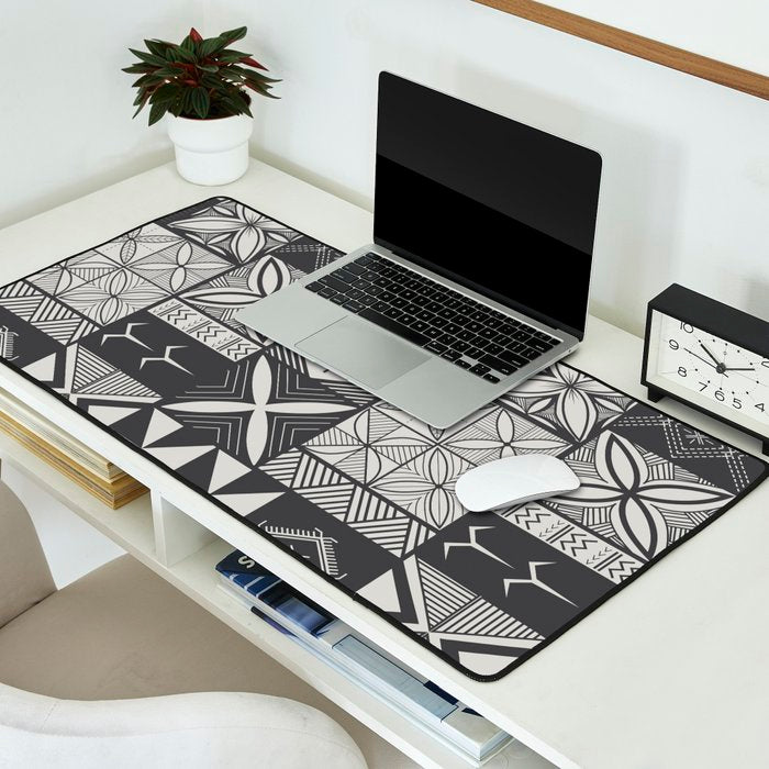 UrbanNesian Grey Maluelue Siapo and Tatau Desk Mat Gallery Image 2