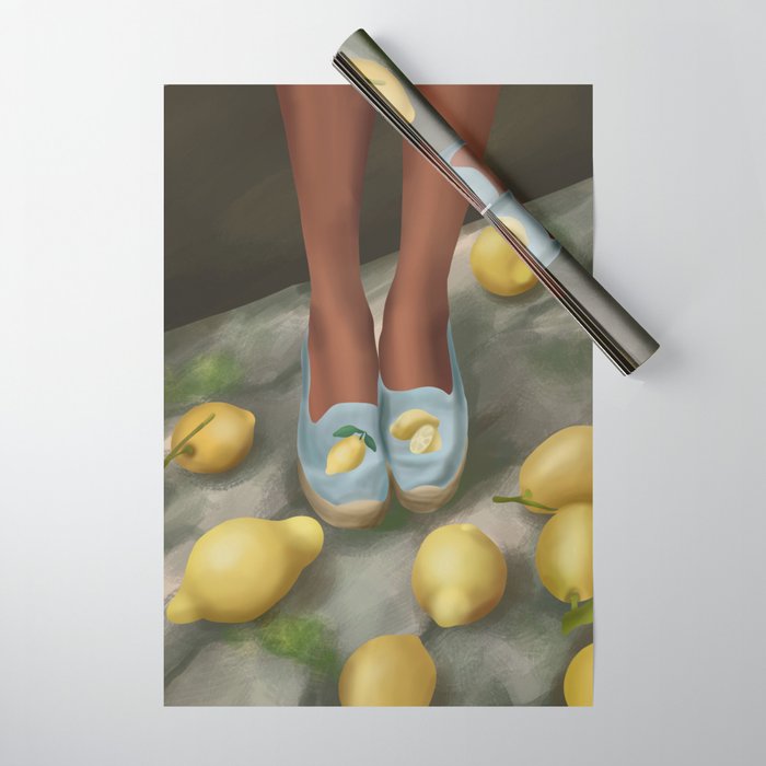 Lemon Steps Wrapping Paper Gallery Image 1