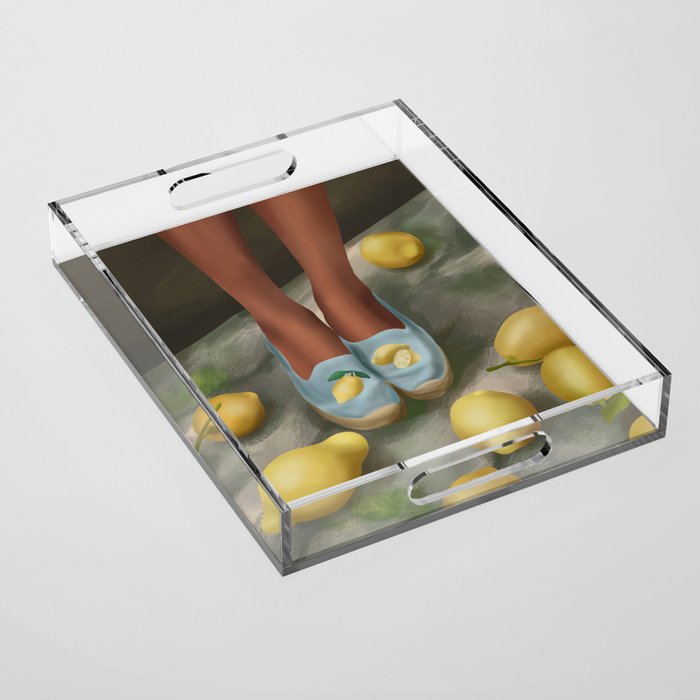 Lemon Steps Acrylic Tray Gallery Image 1