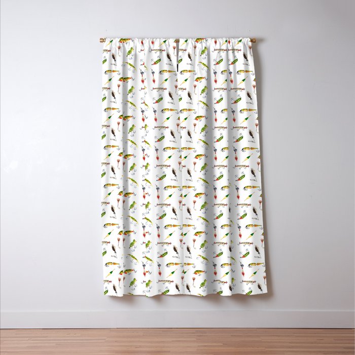 Vintage Fishing Lures Window Curtain Gallery Image 3