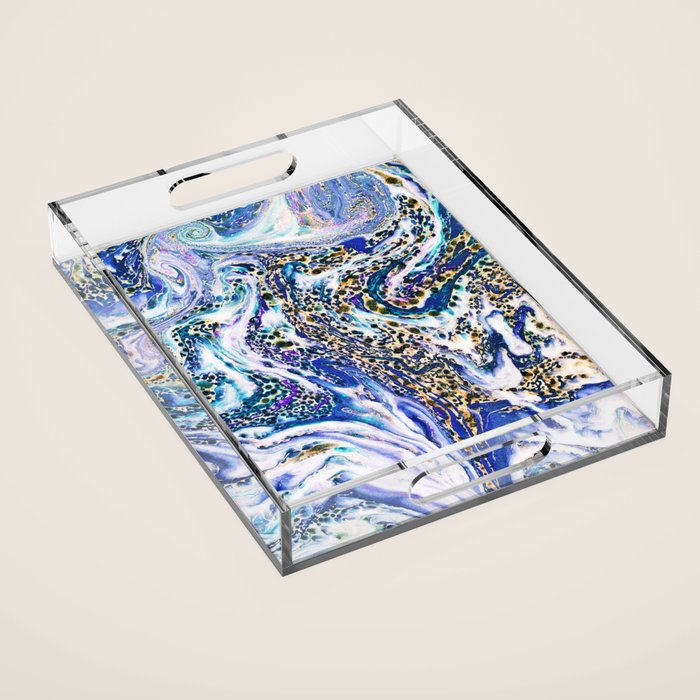 Blue Acid #society6 #buyart #decor Acrylic Tray Gallery Image 1
