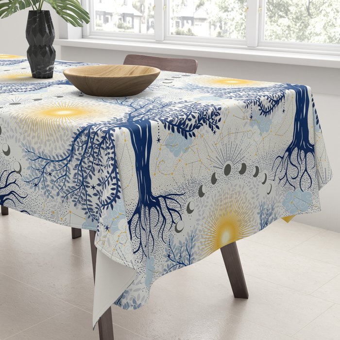 Feel the Cosmic Mother Earth Tablecloth Gallery Image 3