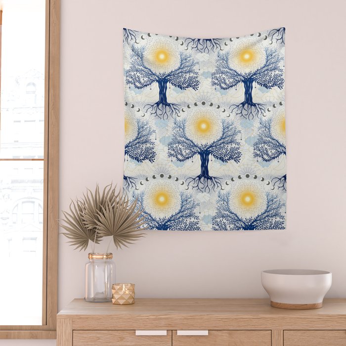 Feel the Cosmic Mother Earth Wall Tapestry Gallery Image 2