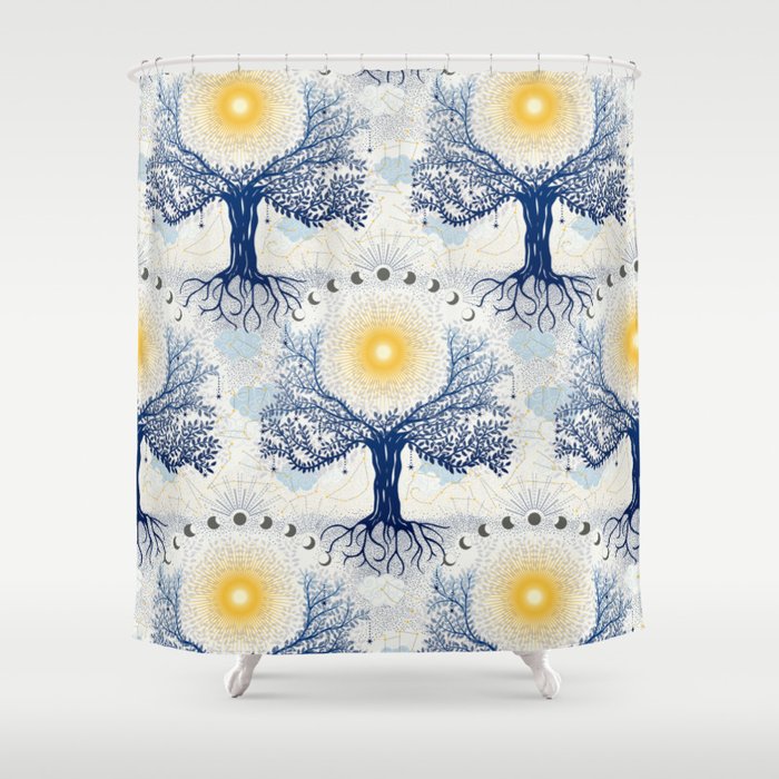 Feel the Cosmic Mother Earth Shower Curtain Gallery Image 1