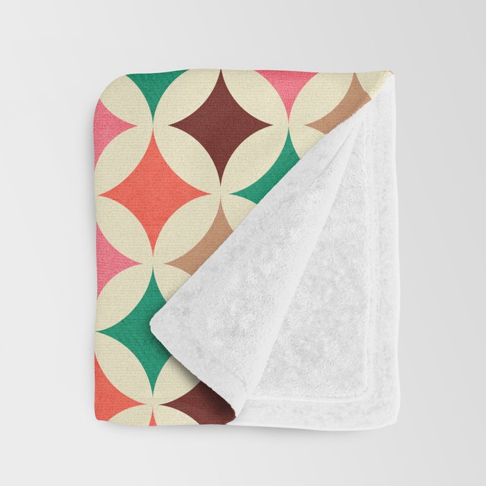 Bold and Cheerful Christmas Quilt: Starry Circles with Texture Throw Blanket Gallery Image 3