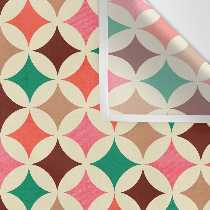 Bold and Cheerful Christmas Quilt: Starry Circles with Texture Wall Tapestry Gallery Image 3