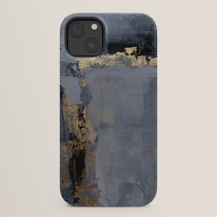 Golden Abstract Texture Grey and Gold Modern Painting iPhone Case Gallery Image 22