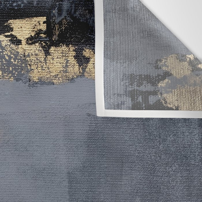 Golden Abstract Texture Grey and Gold Modern Painting Wall Tapestry Gallery Image 3