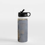 Golden Abstract Texture Grey and Gold Modern Painting Water Bottle Gallery Image 1