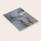Golden Abstract Texture Grey and Gold Modern Painting Notebook Gallery Image 3