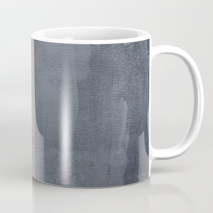 Golden Abstract Texture Grey and Gold Modern Painting Coffee Mug Gallery Image 1