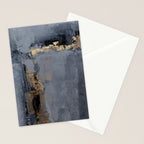 Golden Abstract Texture Grey and Gold Modern Painting Stationery Card Gallery Image 2