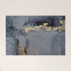 Golden Abstract Texture Grey and Gold Modern Painting Welcome Mat Gallery Image 1