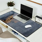 Golden Abstract Texture Grey and Gold Modern Painting Desk Mat Gallery Image 2