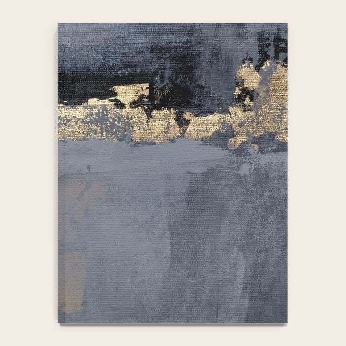Golden Abstract Texture Grey and Gold Modern Painting Notebook Gallery Image 4