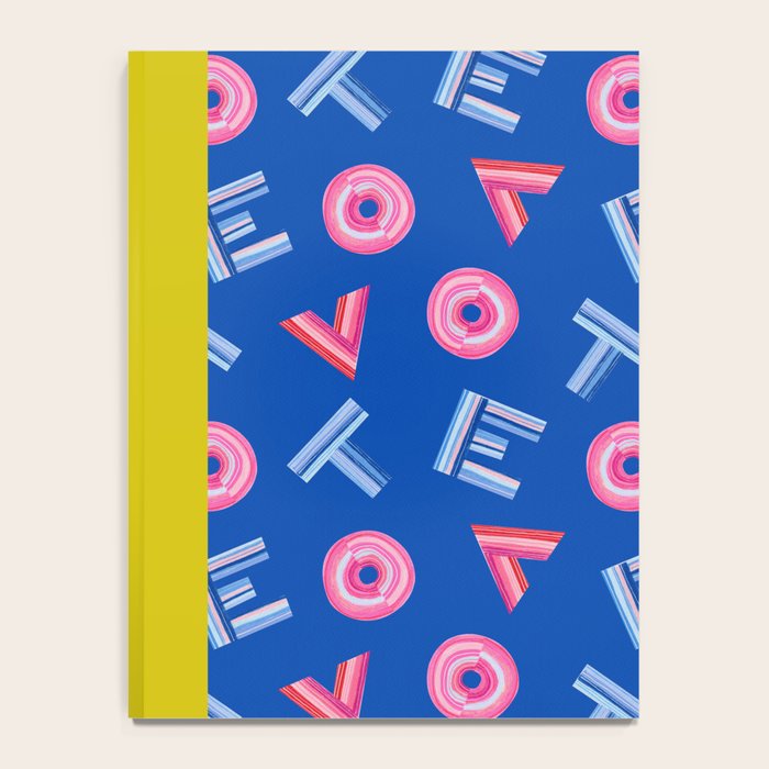 Cast Your Vote | Hand-Lettered Pattern in Blue Notebook Gallery Image 4