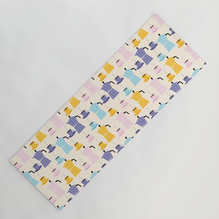 Moka coffee pattern Yoga Mat Gallery Image 1