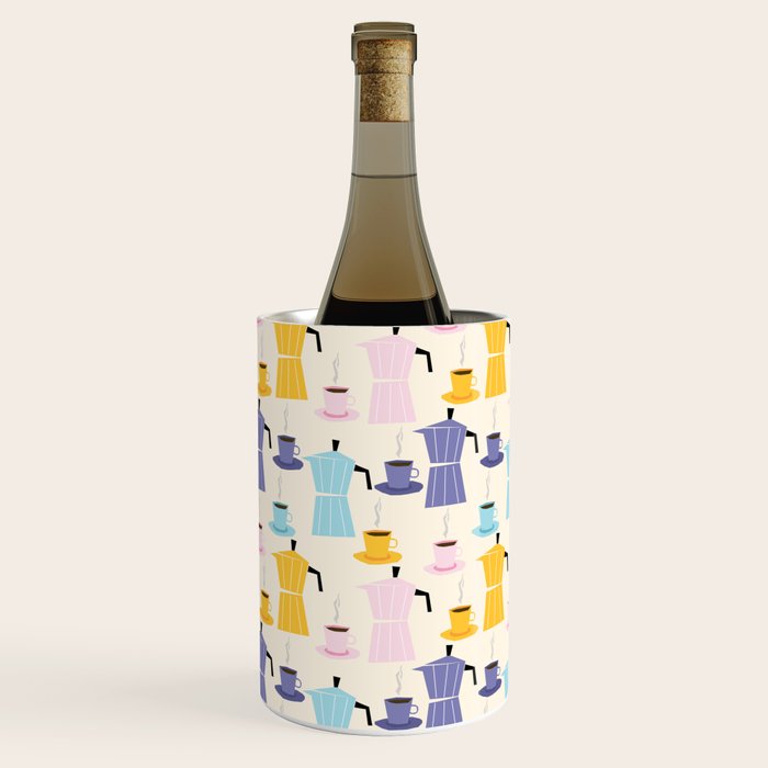 Moka coffee pattern Wine Chiller Gallery Image 2