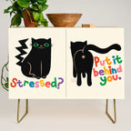 Put It Behind You - Funny Cat Butt Pun Credenza Gallery Image 1