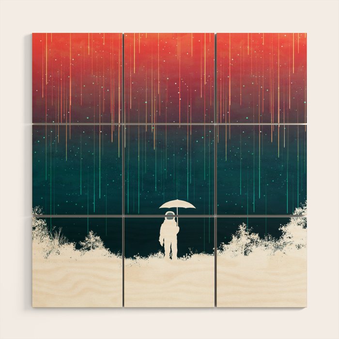 Meteoric rainfall Wood Wall Art Gallery Image 1