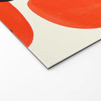Blue Orange Fun Colorful Mid Century Modern Abstract Painting Shapes Pattern Welcome Mat Gallery Image 2