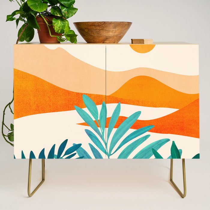 Alpine Sunset Abstract Landscape Series Credenza Gallery Image 1
