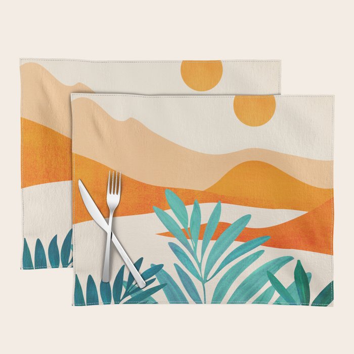 Alpine Sunset Abstract Landscape Series Placemat Gallery Image 1