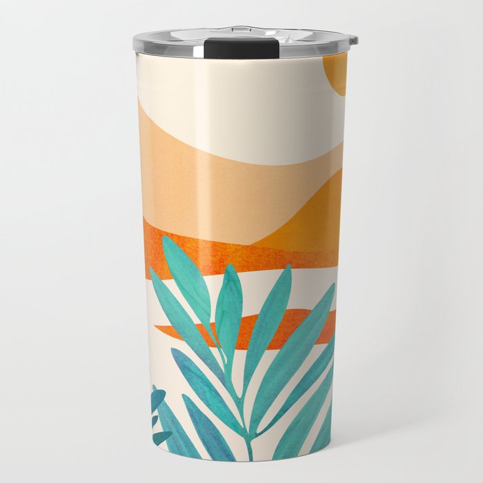 Alpine Sunset Abstract Landscape Series Travel Mug Gallery Image 1