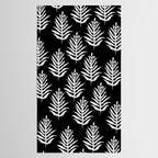 Modern Tropical Lau'ae -Monarch Fern Pattern on Black Tablecloth Gallery Image 2