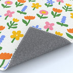 Colorful spring flower art pattern Rug Gallery Image 4