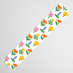 Colorful spring flower art pattern Table Runner Gallery Image 3