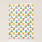 Colorful spring flower art pattern Stationery Card Gallery Image 2