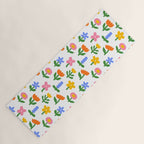 Colorful spring flower art pattern Yoga Mat Gallery Image 1