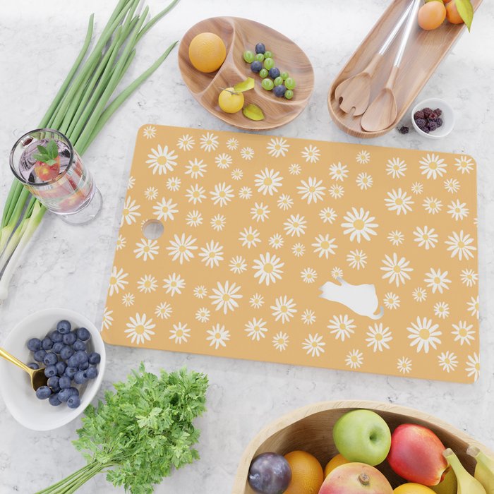 Hidden cat 44 flowers fall  Cutting Board Gallery Image 2