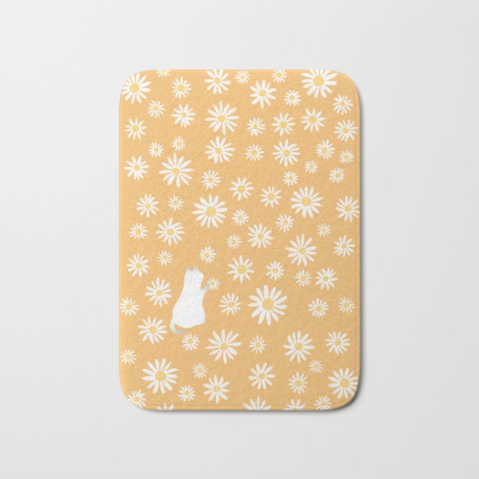 Hidden cat 44 flowers fall  Bath Mat Gallery Image 1