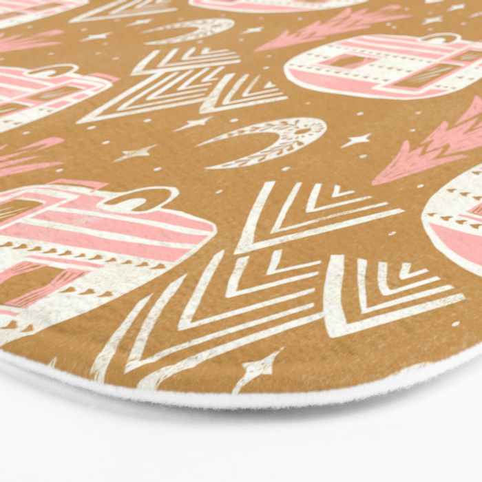Little Camper - pink and gold Bath Mat Gallery Image 3